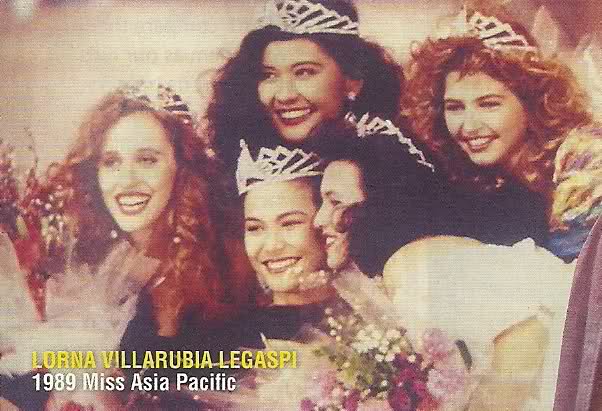 3rd Filipina to win Miss Asia Pacific crown, Lorna Legaspi in 1989